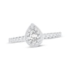 Thumbnail Image 0 of Diamond Engagement Ring 5/8 ct tw Pear/Round 14K White Gold