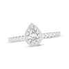 Thumbnail Image 1 of Adore Diamond Engagement Ring 5/8 ct tw Pear/Round 14K White Gold