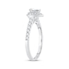 Thumbnail Image 1 of Diamond Engagement Ring 5/8 ct tw Pear/Round 14K White Gold