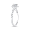 Thumbnail Image 2 of Adore Diamond Engagement Ring 5/8 ct tw Pear/Round 14K White Gold