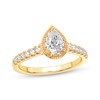 Thumbnail Image 1 of Adore Diamond Engagement Ring 5/8 ct tw Pear/Round 14K Yellow Gold