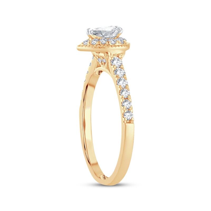 Main Image 2 of Adore Diamond Engagement Ring 5/8 ct tw Pear/Round 14K Yellow Gold