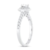 Thumbnail Image 2 of Adore Diamond Engagement Ring 5/8 ct tw Princess/Round 14K White Gold