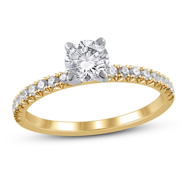 Diamond Engagement Ring 7/8 ct tw 14K Yellow Gold