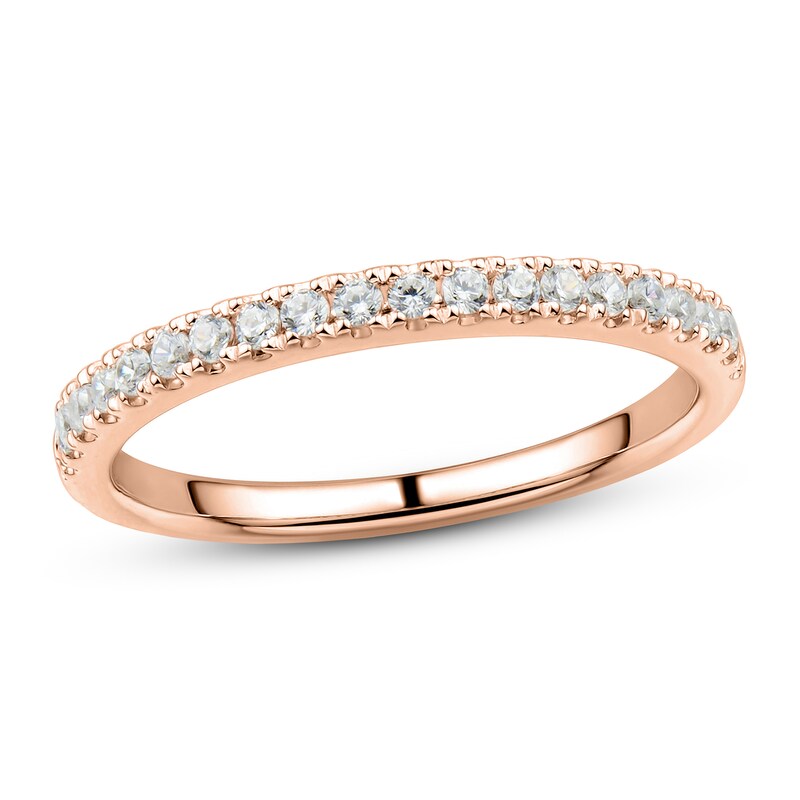 Diamond Wedding Band 1/4 ct tw Round-cut 14K Rose Gold