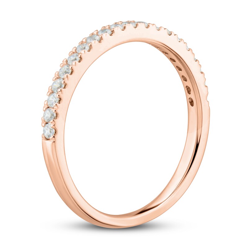 Diamond Wedding Band 1/4 ct tw Round-cut 14K Rose Gold