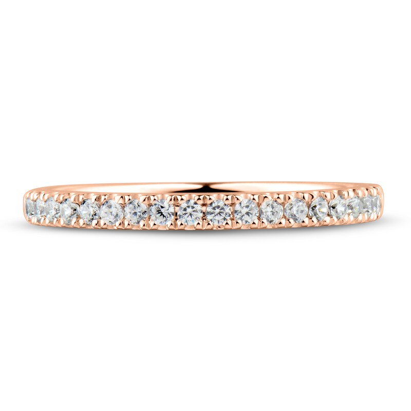 Diamond Wedding Band 1/4 ct tw Round-cut 14K Rose Gold