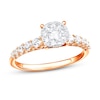 Thumbnail Image 0 of Multi-Diamond Engagement Ring 5/8 ct tw Round-cut 14K Rose Gold