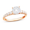 Thumbnail Image 1 of Multi-Diamond Engagement Ring 5/8 ct tw Round-cut 14K Rose Gold