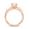 Thumbnail Image 2 of Multi-Diamond Engagement Ring 5/8 ct tw Round-cut 14K Rose Gold