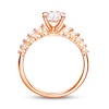 Thumbnail Image 3 of Multi-Diamond Engagement Ring 5/8 ct tw Round-cut 14K Rose Gold