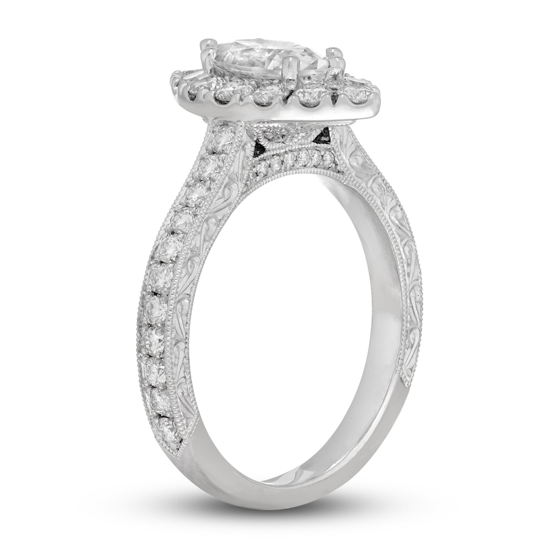Neil Lane Diamond Engagement Ring 1-7/8 ct tw Marquise & Round 14K White Gold