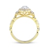 Thumbnail Image 3 of Adore Diamond Engagement Ring 3/4 ct tw Pear/Round 14K Yellow Gold