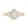 Thumbnail Image 4 of Adore Diamond Engagement Ring 3/4 ct tw Pear/Round 14K Yellow Gold