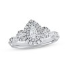 Thumbnail Image 0 of Diamond Engagement Ring 3/4 ct tw Pear/Round 14K White Gold