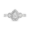 Diamond Engagement Ring 3/4 ct tw Pear/Round 14K White Gold