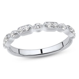 Adore Diamond Wedding Band 1/4 ct tw Round-cut 14K White Gold
