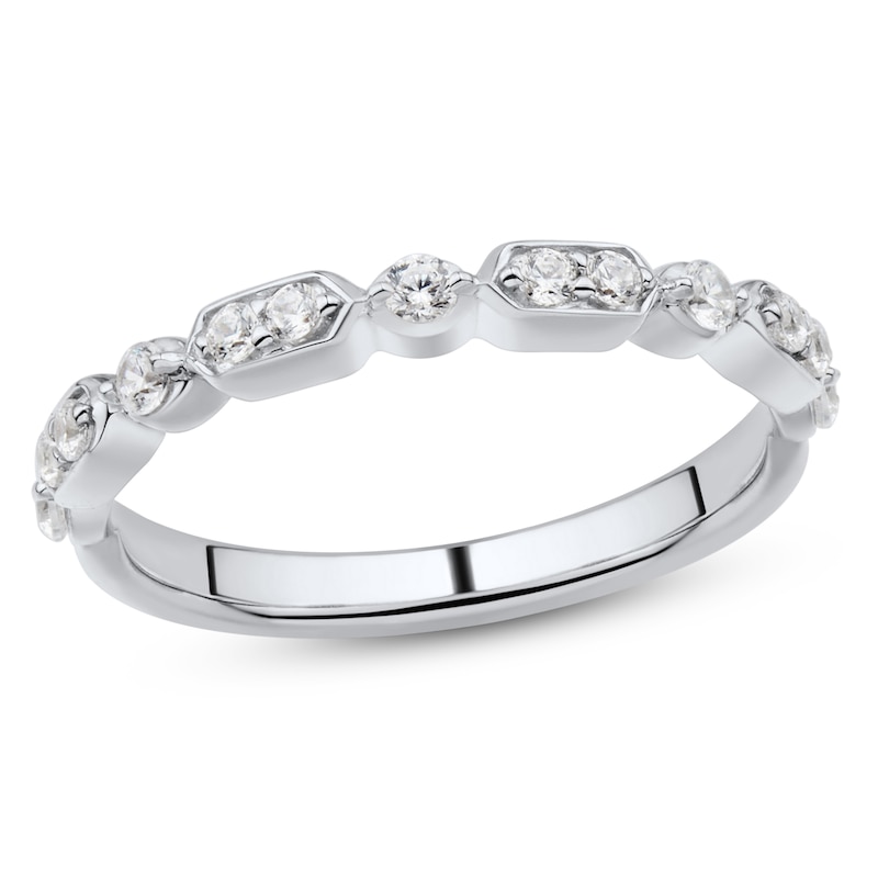 Main Image 1 of Adore Diamond Wedding Band 1/4 ct tw Round-cut 14K White Gold