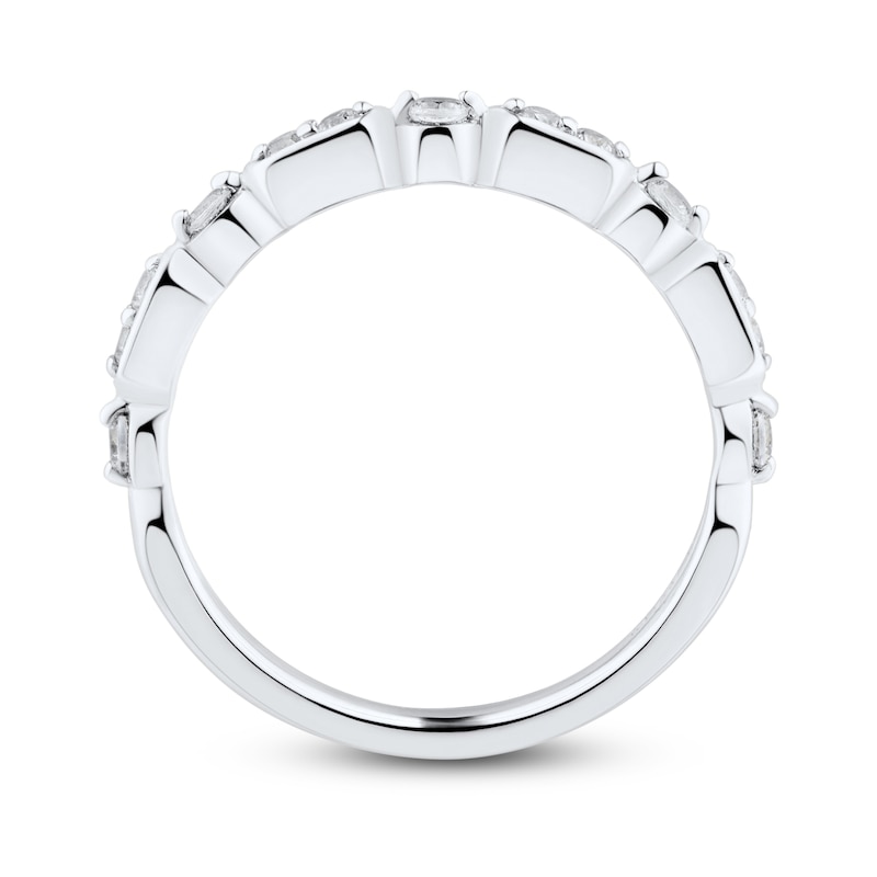 Main Image 2 of Adore Diamond Wedding Band 1/4 ct tw Round-cut 14K White Gold