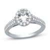 Diamond Engagement Ring 1-3/8 ct tw Oval/Round 14K White Gold