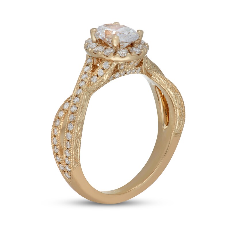 Neil Lane Diamond Engagement Ring 1-1/4 ct tw Oval-cut 14K Yellow Gold