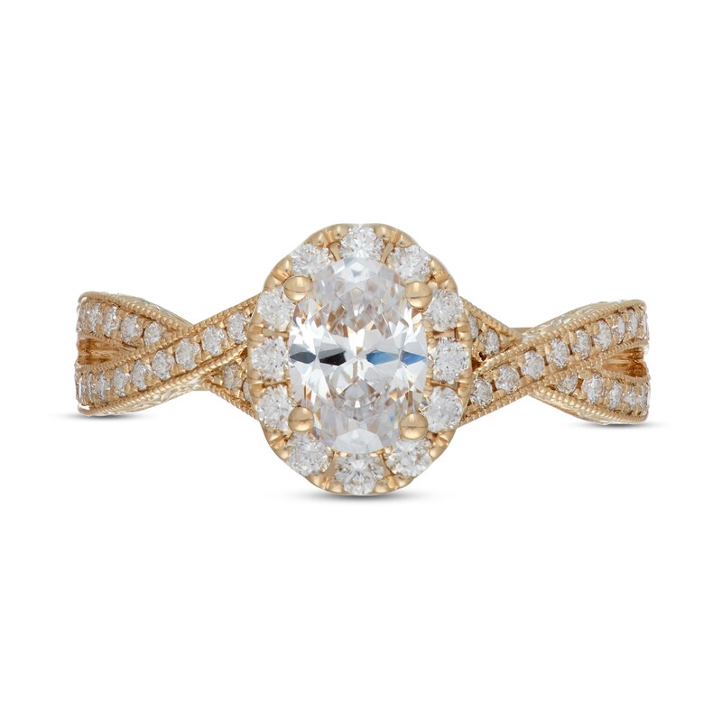 Neil Lane Diamond Engagement Ring 1-1/4 ct tw Oval-cut 14K Yellow Gold