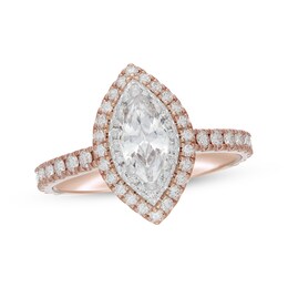 Neil Lane Diamond Engagement Ring 1-1/2 ct tw Marquise & Round-Cut 14K Two-Tone Gold