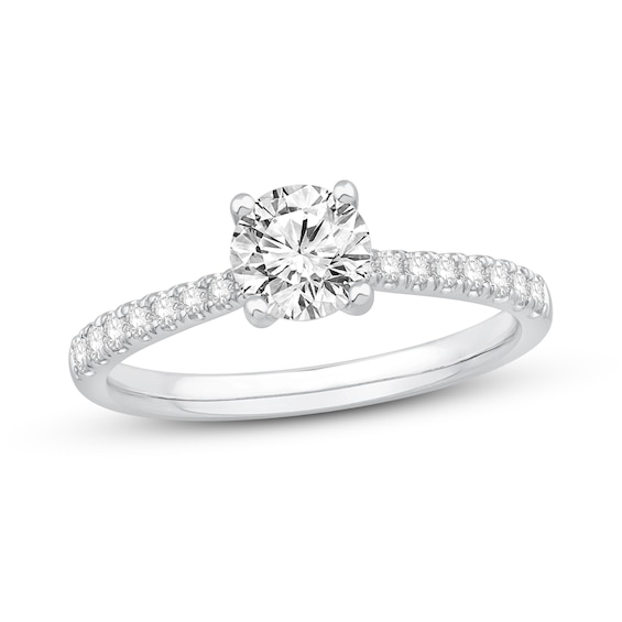 GIA Diamond Engagement Ring 7/8 ct tw Round-cut 18K White Gold
