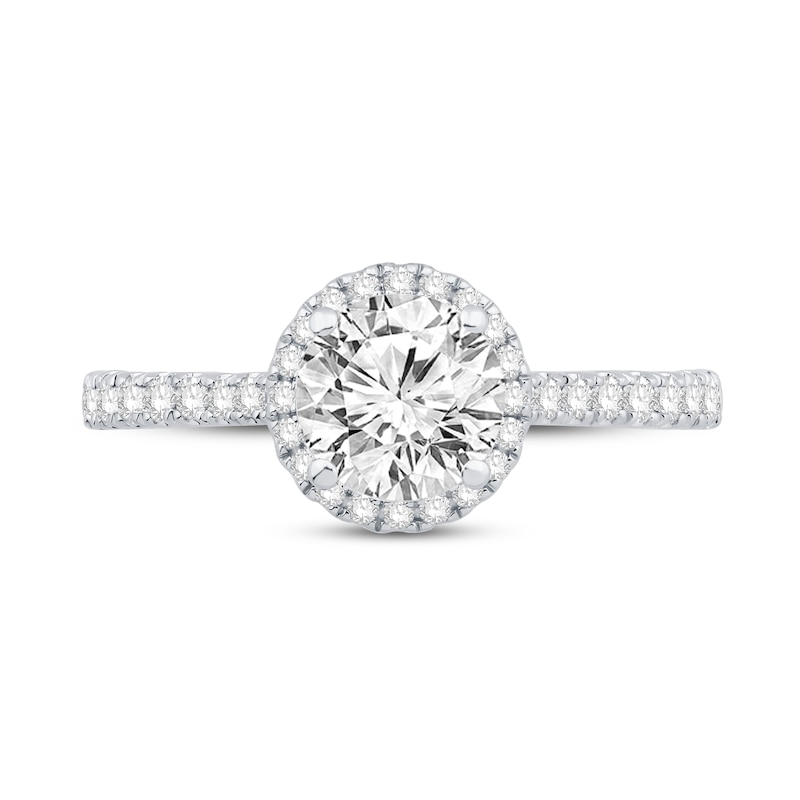 Main Image 3 of GIA Diamond Engagement Ring 1-1/4 ct tw Round-cut 18K White Gold