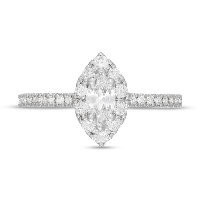 Neil Lane Diamond Engagement Ring 7/8 ct tw Marquise & Round-Cut 14K White Gold