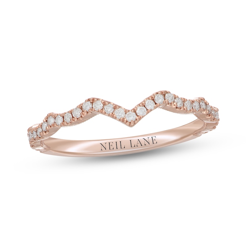 Main Image 1 of Neil Lane Diamond Wedding Band 1/5 ct tw Round-Cut 14K Rose Gold