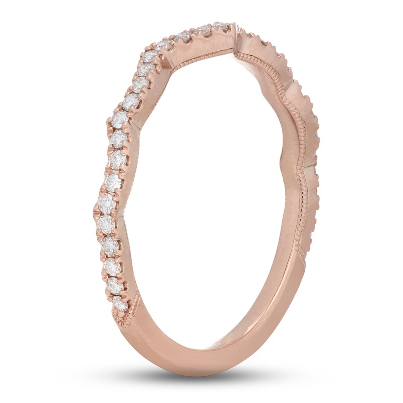 Main Image 3 of Neil Lane Diamond Wedding Band 1/5 ct tw Round-Cut 14K Rose Gold