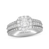 Neil Lane Diamond Engagement Ring 2-1/8 ct tw Princess & Round-cut 14K White Gold