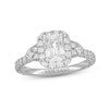 Neil Lane Diamond Engagement Ring 1-5/8 ct tw Radiant, Round & Princess-cut 14K White Gold