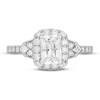 Neil Lane Diamond Engagement Ring 1-5/8 ct tw Radiant, Round & Princess-cut 14K White Gold