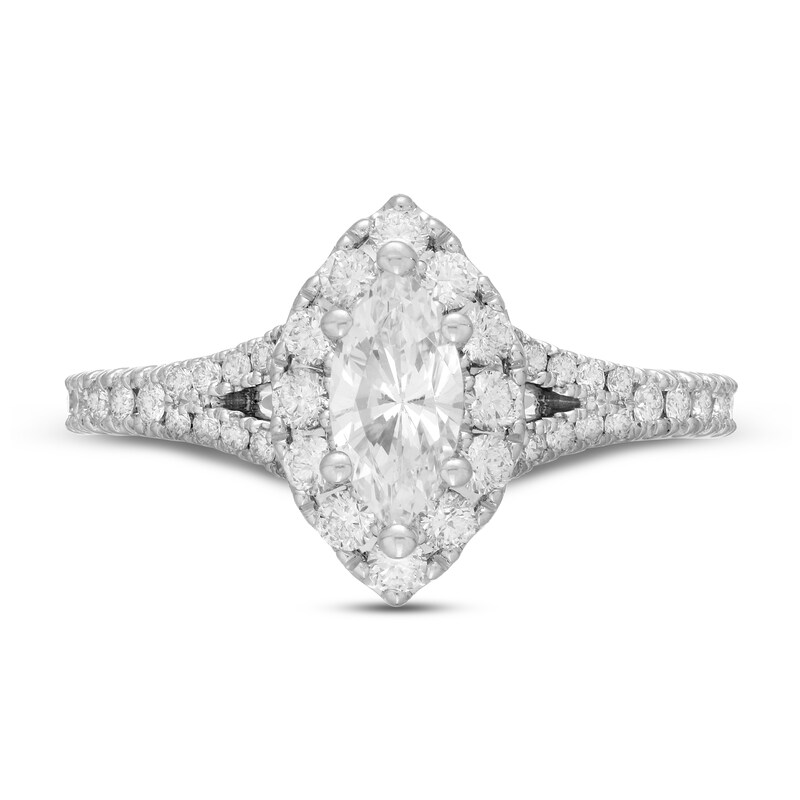 Main Image 2 of Neil Lane Diamond Engagement Ring 1 ct tw Marquise & Round-Cut 14K White Gold