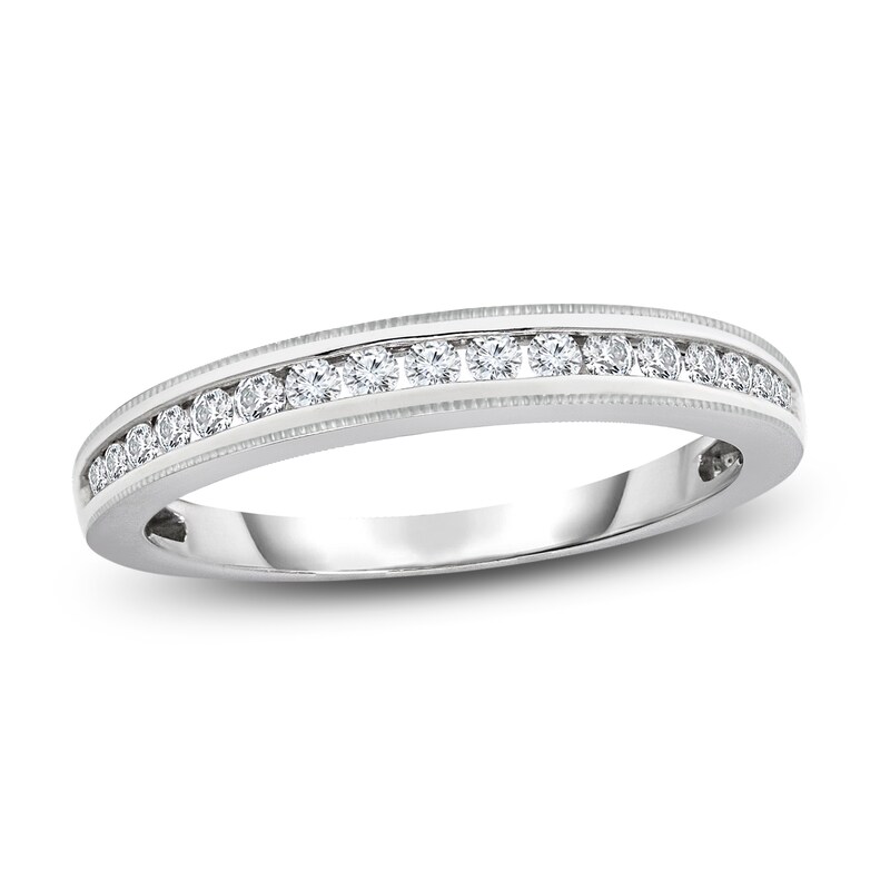 Main Image 1 of Adore Diamond Wedding Band 1/4 ct tw Round-cut 10K White Gold