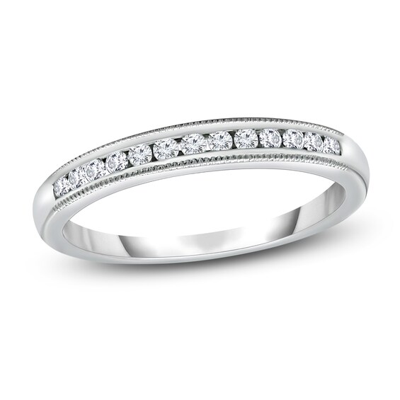Adore Diamond Wedding Band 1/5 ct tw Round-cut 10K White Gold