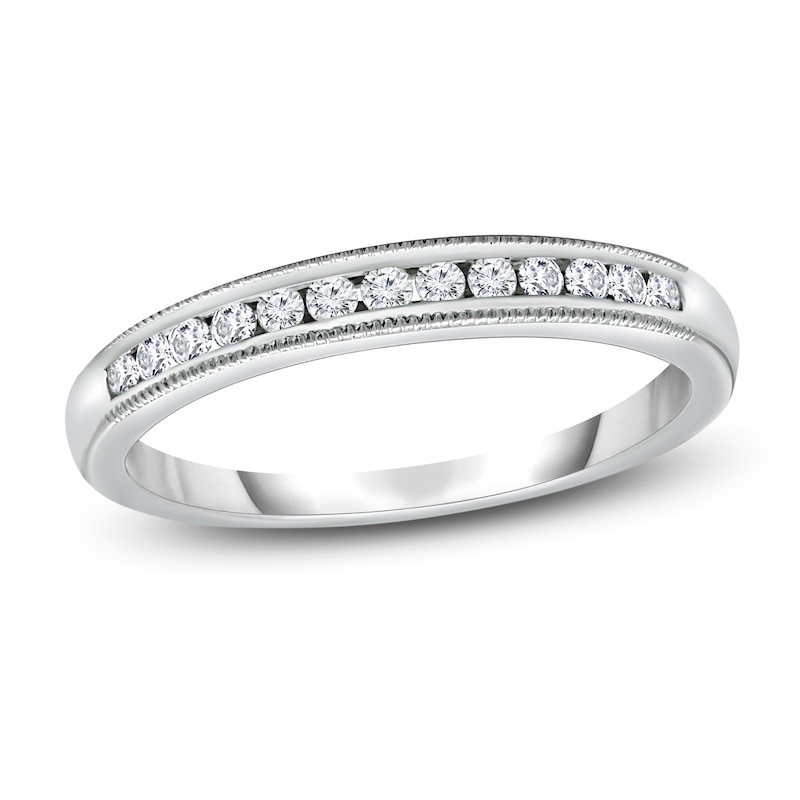 Main Image 1 of Adore Diamond Wedding Band 1/5 ct tw Round-cut 10K White Gold