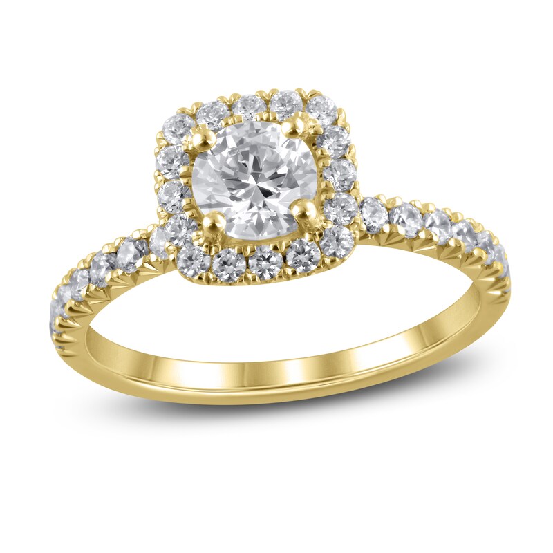 Main Image 1 of Adore Diamond Engagement Ring 1-1/4 ct tw Round-cut 14K Yellow Gold