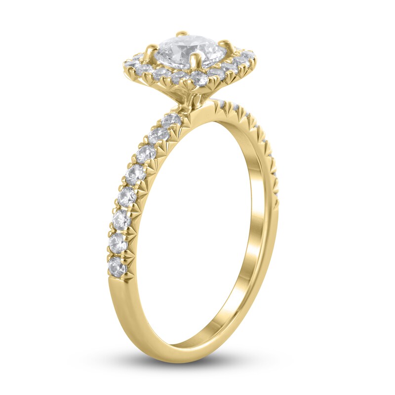 Main Image 2 of Adore Diamond Engagement Ring 1-1/4 ct tw Round-cut 14K Yellow Gold