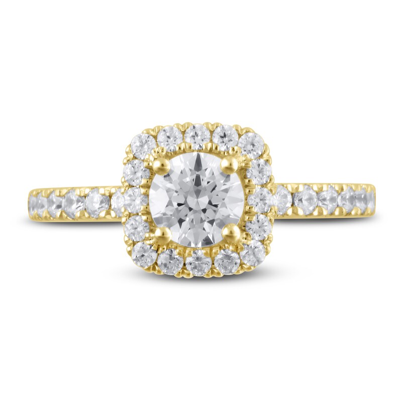 Main Image 3 of Adore Diamond Engagement Ring 1-1/4 ct tw Round-cut 14K Yellow Gold