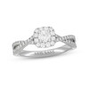 Neil Lane White & Black Diamond Engagement Ring 5/8 ct tw Round-cut 14K White Gold