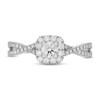 Neil Lane White & Black Diamond Engagement Ring 5/8 ct tw Round-cut 14K White Gold