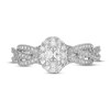 Neil Lane White & Black Diamond Engagement Ring 1 ct tw Oval & Round-cut 14K White Gold