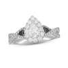 Thumbnail Image 0 of Neil Lane White & Black Diamond Engagement Ring 1-1/8 ct tw Pear & Round-cut 14K White Gold