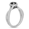 Thumbnail Image 2 of Neil Lane Black & White Diamond Engagement Ring 1-1/8 ct tw Oval & Round-cut 14K White Gold