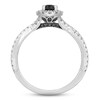 Thumbnail Image 4 of Neil Lane Black & White Diamond Engagement Ring 1-1/8 ct tw Oval & Round-cut 14K White Gold