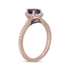 Neil Lane Black & White Diamond Engagement Ring 1-1/8 ct tw Oval & Round-cut 14K Rose Gold