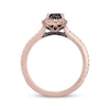 Neil Lane Black & White Diamond Engagement Ring 1-1/8 ct tw Oval & Round-cut 14K Rose Gold